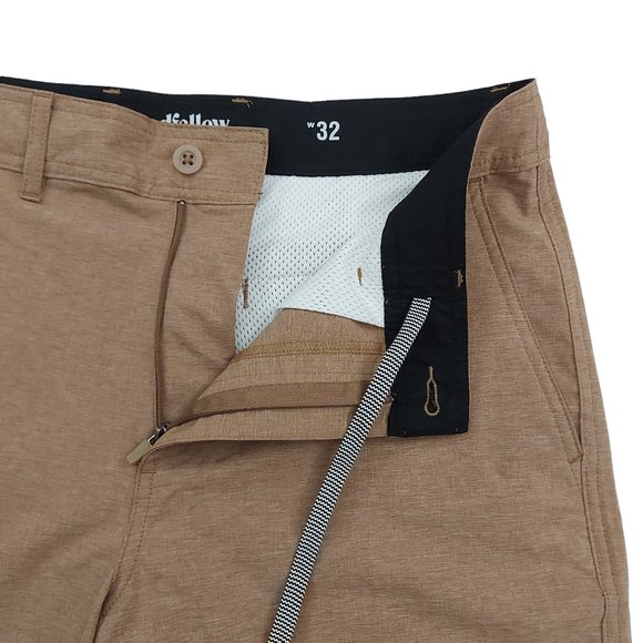 Goodfellow Hybrid Swim Shorts Mens 32 Brown 9" Inseam Lightweight Stretch - Picture 4 of 9